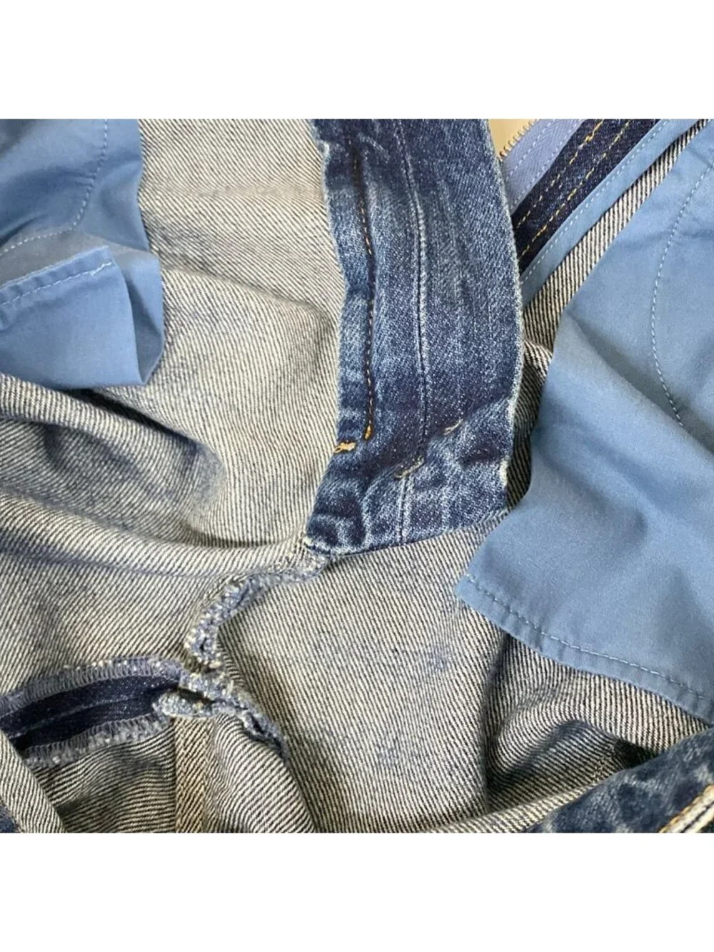 Chanel Jeans 36 S Blue Embroidery Denim Heart Coco Cotton